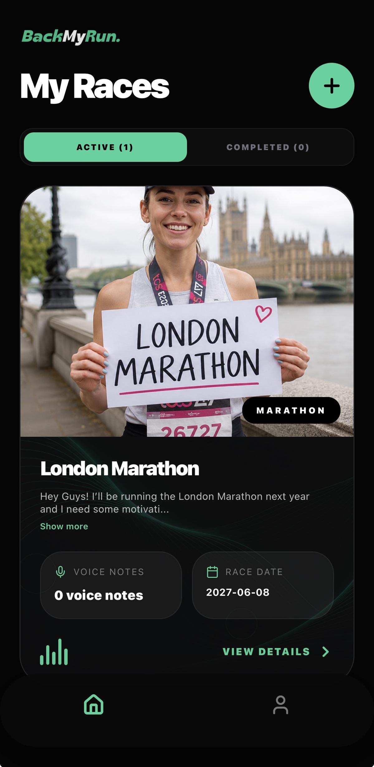 Creating a race in the Back My Run app